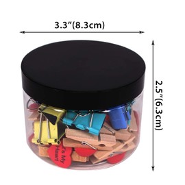 YBCPACK 12 Pack 8 OZ 250ML Round Clear Plastic Jars With Lids, A Spatula, A Pen & Labels - BPA Free PET Container for Cosmetics, Cream, Bathroom, Kitchen, Gifts & Travel Plastic Slime Storage Jars