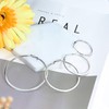 MILACOLATO 4 Pairs Silver Hoop Earrings for Women Large 316L