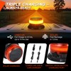 eTzone Solar Amber Strobe Light, 48 LED Rechargeable Emergency Warning