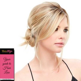 EasiFringe HD Bangs Color 31/26 Maple Syrup - Easihair Hairpieces Face Framing 8-12" Length Clip Heat Friendly 1 Piece Monofilament 6.25”x3.25" Base Looking Scalp Bundle MaxWigs Hairloss Booklet