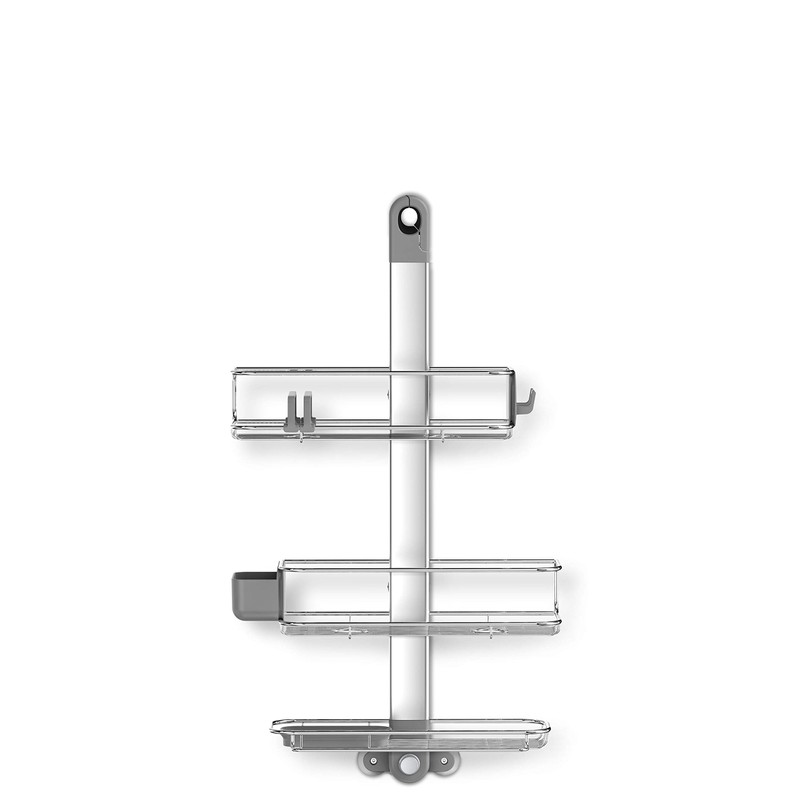 simplehuman Adjustable and Extendable Shower Caddy Large, Stainless Steel and
