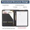 OOWOLF Padfolio with Clipboard Portfolio Binder for Resume, Legal Document,