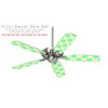 Kearas Polka Dots Green On Cream - Ceiling Fan Skin