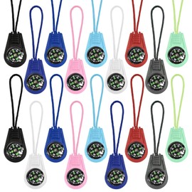 50 Pcs Colorful Mini Compasses, Pocket Sized Compasses with Cords for Outdoor Hiking, Camping, and Adventure, Sturdy Plastic and Nylon, Ideal for Little Ones and Adult