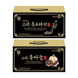 Ridam Goryeo gift set (black garlic 30P + ginger pickle black bellflower 30P), 1 set, 4.2L / 리담 고려 선물세트 (흑마늘 30P +생강담은 흑도라지 30P), 1세트, 4.2L