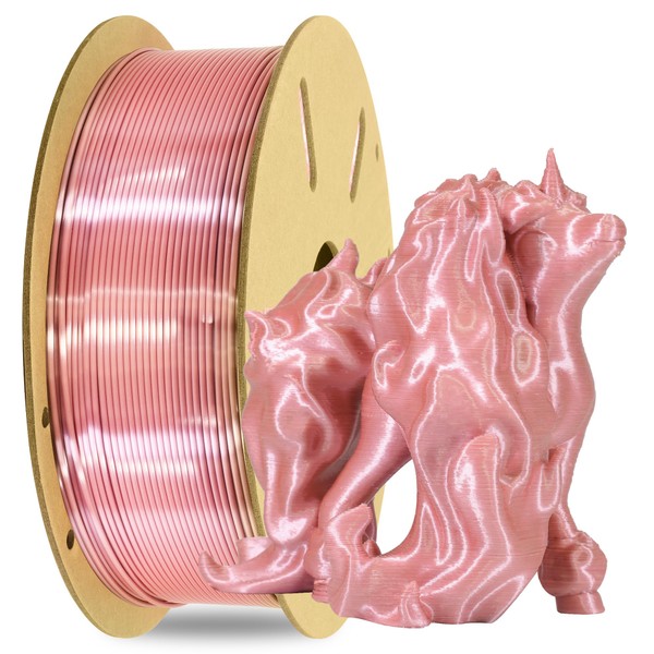 OEM MIKA3D 3D Printer Filament Silk Metalic Shiny Rose Gold