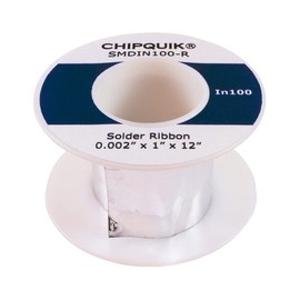 Chip Quik SMDIN100-R Indium Solder Ribbon (In100) 0.002" x 1" x 12"