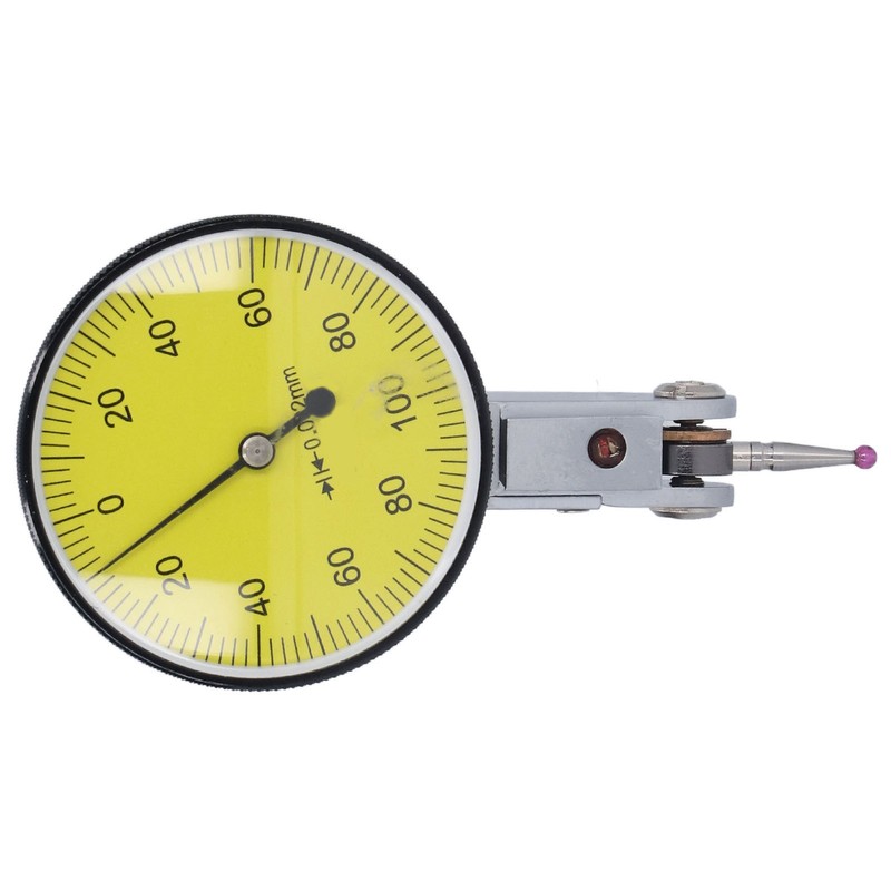 Dial Indicator Stainless Steel 0 to 0.2mm Leverage Shockproof Measuring