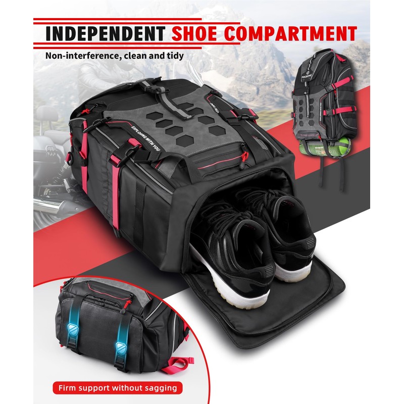 NICECNC Motorcycle Helmet Bag Universal Motorcycle Helmet Backpack with 35L