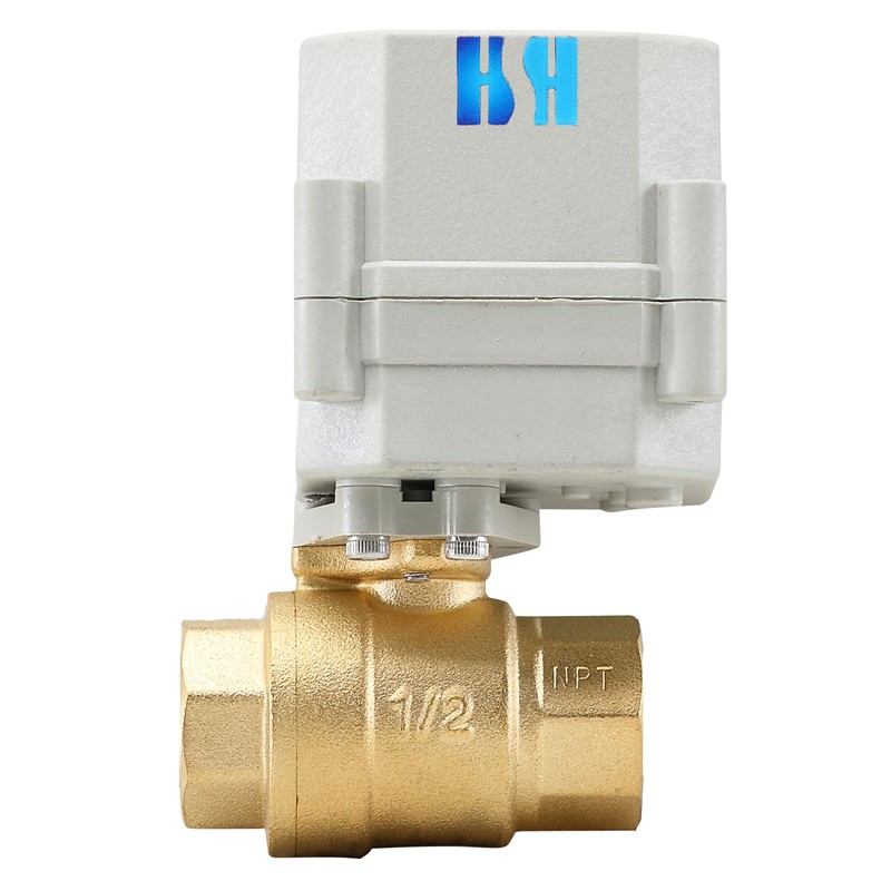 HSH-Flo 1/2" 110-230VAC Brass 2 Way NPT Auto Return Position