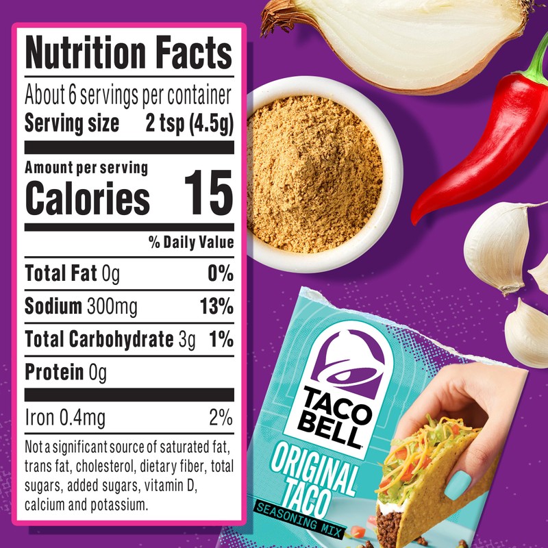 Taco Bell, Original Taco Seasoning Mix, 1 Oz