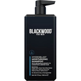 Blackwood For Men Hydroblast Champú hidratante – Champú para hombre para cabello grueso, seco y rizado – Infundido con ginseng y jengibre – Fórmula ve