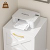 Halitaa 2 Drawer Small File Cabinet with Wheels, Farmhouse Vertical
