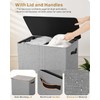 SOLEDI Double Laundry Hamper with Lid, 130L Clothes Hamper 2