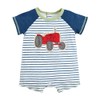 Mud Pie Baby Boy Printed Tractor Shortall; 3-6 Months