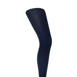 Mysasi Children's Footless Opaque Tights Size. 9-11 years Navy Blue.