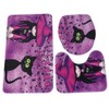 3PCS Witch Pattern Polyester Toilet Mat Carpet Non slip Bath
