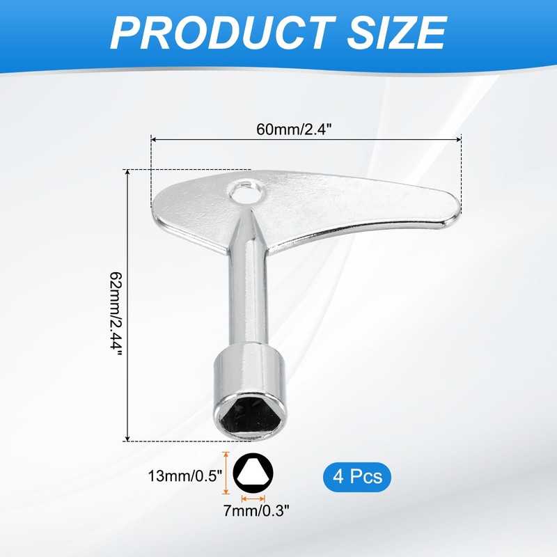 PATIKIL Triangle Spanner Key, 4 Pack Universal Triangular Socket Keys