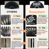 Raveahem UV Glow Rave Fan, Bamboo Folding Clack Hand Fan