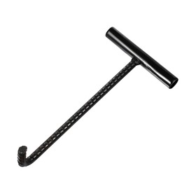 CIYODO 29 cm Black Stainless Steel T-Hook - Practical Tool for Lifting Duct Covers and Drain Covers - Ideal for Butchers and Construction Work