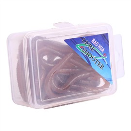 17-18pcs 10cm Soft Simulation Worms, Shaped Fish-like Smell Soft Fishing Bait Bait With Box For Fisherman Artificial Fishing Baits (Color : A)