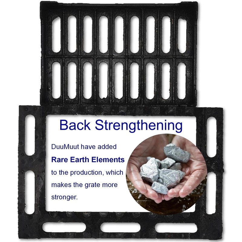 DuuMuut Cast Iron Drain Grate and Frame 12x8 in, B-Class