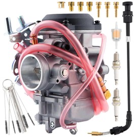 CV40 Carburetor for Harley Davidson Dyna Electra Glide Fatboy Softail Sportster 1200 XLH1200 Sportster 883 XL883 XLH883 with Choke Cable and Spark Plug