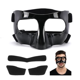 STFALI Football Nose Mask, Nose Protection, Face Protection for Broken Nose, Volleyball Nose Protection, Adjustable Face Protection with Padding, for Unisex Adults (Black)