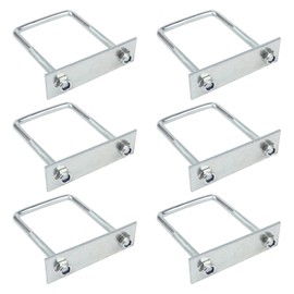 TSSS 6 Pieces M8 Square U Bolts Steel U Brackets Inner Size 60 x 90mm L Boat Trailer, Fit Pipe OD: 2-3/8" (60mm)