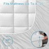 HYLEORY King Mattress Pad Quilted Fitted Mattress Protector Cooling Pillow