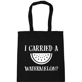 Hippowarehouse I Carried A Watermelon Tote Shopping Gym Beach Bag 42cm x38cm, 10 litres
