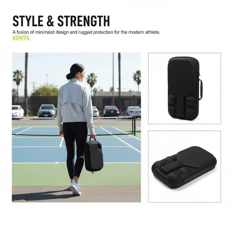 Toolzia Pickleball Paddle Bag Protective Cover Case Fits 2 Paddles