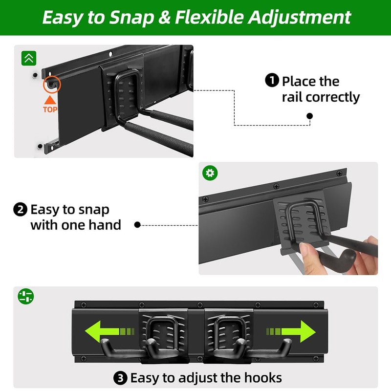 PIYILO Garage Organization, Garage Wall Organizer with 48 inches Rails