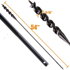 WOWSUPM Flex Installer Drill Bit Fish Bit Self Screw Point for Pulling Line Through Tight Spaces 9/16 in. x (4.5 FT) 54 in. Extra Gift C