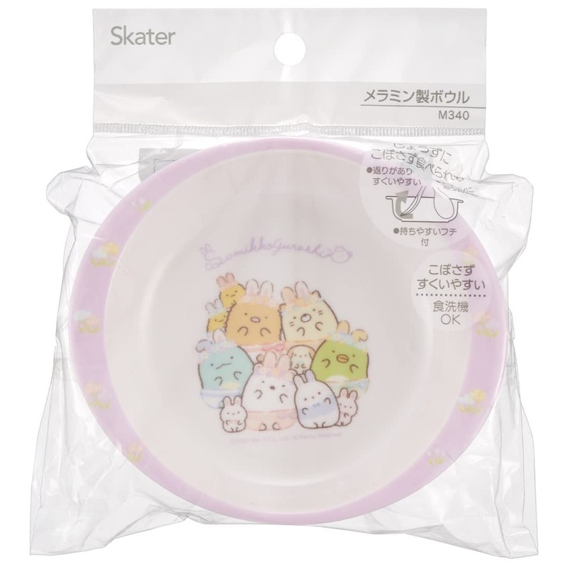 Skater M340-A Melamine Bowl Sumikko Gurashi Rabbit Rice Bowl 9.2