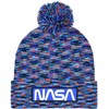 Concept One NASA Logo Knitted Acrylic Intarsia Winter Beanie Hat