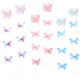ANBALA 6PCS Tassel Butterfly Hair Clips for Girls Cute Butterfly Hair Accessories with Pearls, Exquisite Hairpins for Women Birthday, Wedding Party