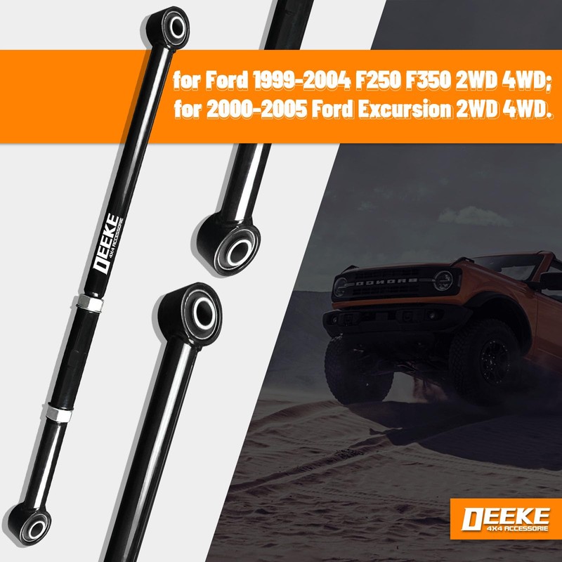 Front Adjustable Track Bar for 2-6” Lift - Fits 1999-2004