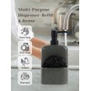 INGOFIN Ceramic Soap Dispenser with Sponge Holder - 2-in-1 Kitchen