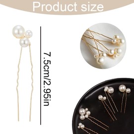 OUDQFCJ 20 Stücke Braut Haarnadeln, Perlen Haarnadeln, Hochzeit Haarnadeln mit Perlen Blume Kristall Strass, Clips, Brautjungfer Haarschmuck für Frauen und Mädchen, Hochzeit