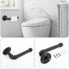Jeasor 4-Pieces Industrial Pipe Bathroom Towel Ring Kit DIY Wall