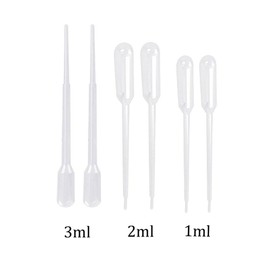 HPWFHPLF 100 Pack Disposable Transfer Pipettes, Plastic Pipettes with Graduated Scale & Bulb Dropper for Essential Oils, Laboratory, Science Experiments (100, 3ML)
