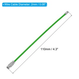 [PATIKIL] 4PCS 110mm Wire Length Keychain Cable Stainless Steel Key Chain Loop for Outdoor Hiking Sports Green