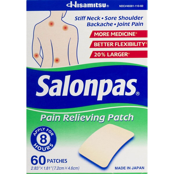 Salonpas Pain Relief Patches 60 ea (Pack of 5)