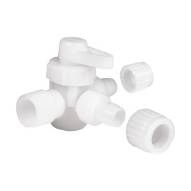 RecPro RV Plumbing Hardware | 06912 | 1/2" Compression to 1/2" Male 3-Way Directional Bypass Shutoff Valve | Pex Pipe/Tubing Fittings (1 Fitting)