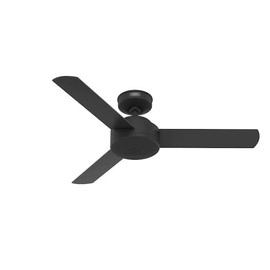 Hunter Fan 44 Inch Casual Matte Black Indoor Ceiling Fan With 3 Blades for Bedroom, Living Room/Family Room, Dining Room, Kitchen, Office (Renewed)