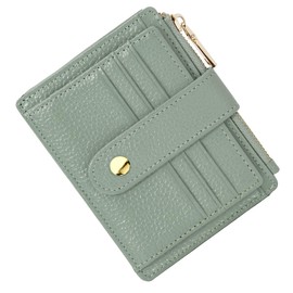 BTNEEU Credit Card Holder Women's Genuine Leather Wallet Women's Small RFID Protection Card Case with Coin Compartment Men's Wallet Mini Wallet Business Card Holder Slim Card Holder with 9 Card Slots,