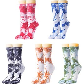 Zmart Funky Sock Tie Dye Socks Women Colorful Socks Neon Socks Hippie Socks 90s Socks Tie Die Socks Indie Socks, Tie Dye Gifts Trippy Gifts Colorful Gifts