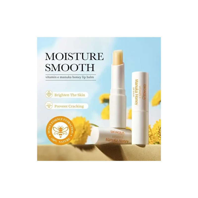 Bálsamo Labial De Miel Vitamina E Hidratante Larga Duración