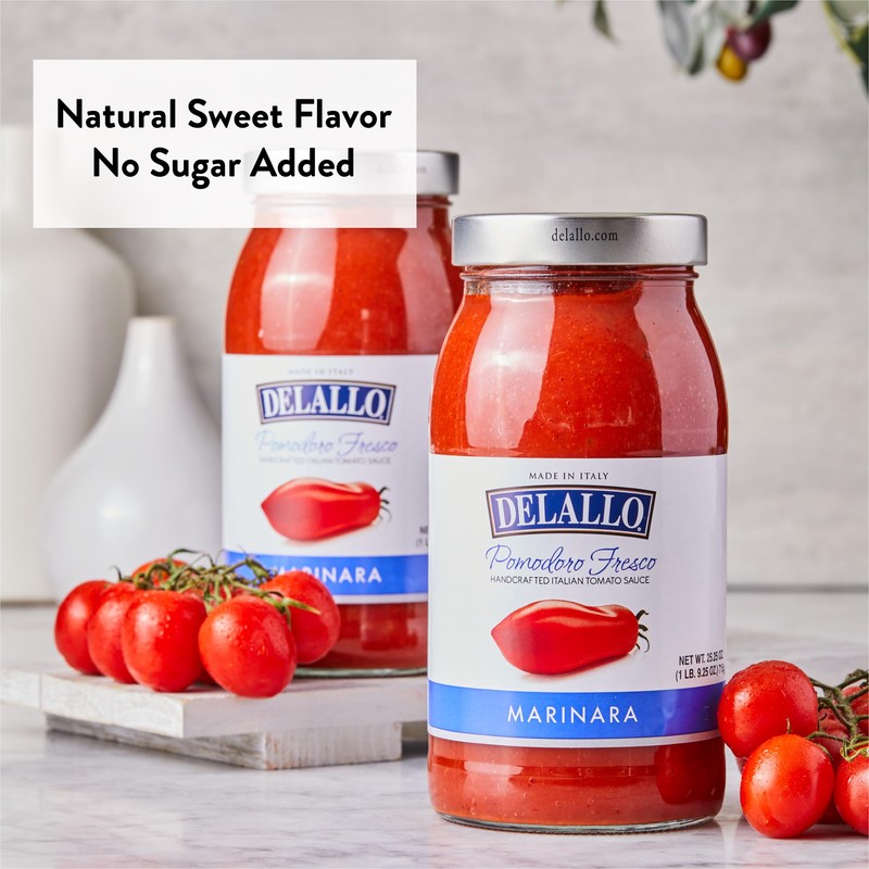 DeLallo Pomodoro Fresco Marinara Sauce, Handcrafted in Small Batches, All